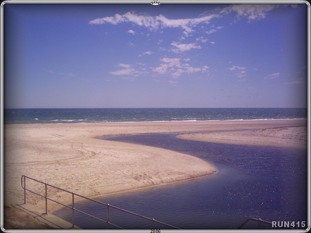 = West Beach =
This is where the mighty Torrens River meets the sea.
In summer I swim here every day.
Adelaide - South Australia